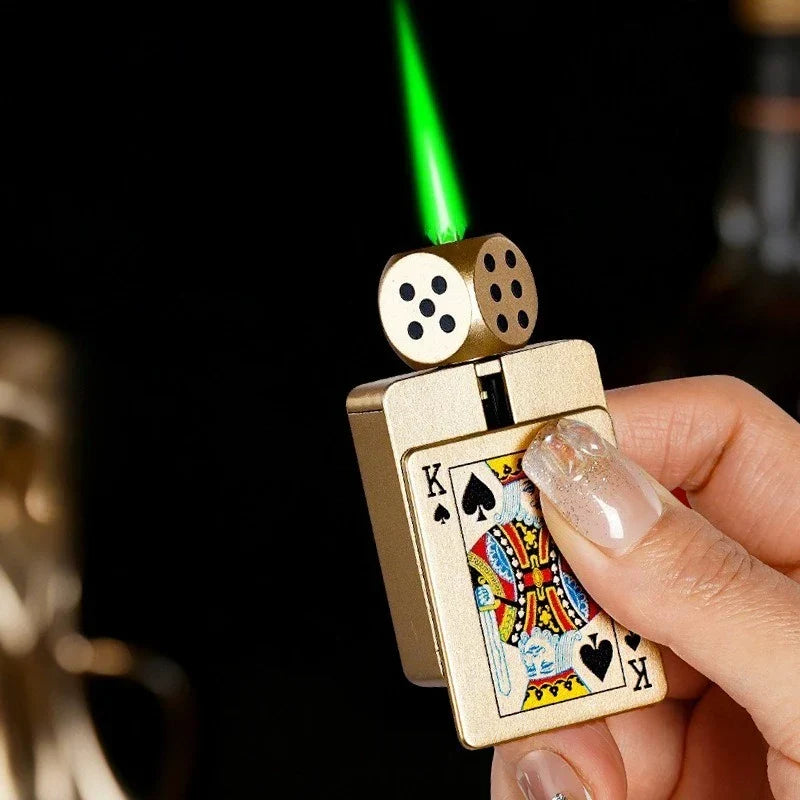 Dice & Cards Rotating Jet Lighter